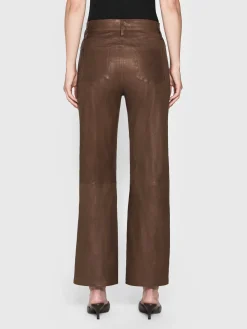 Le Slim Palazzo Leather in Bark