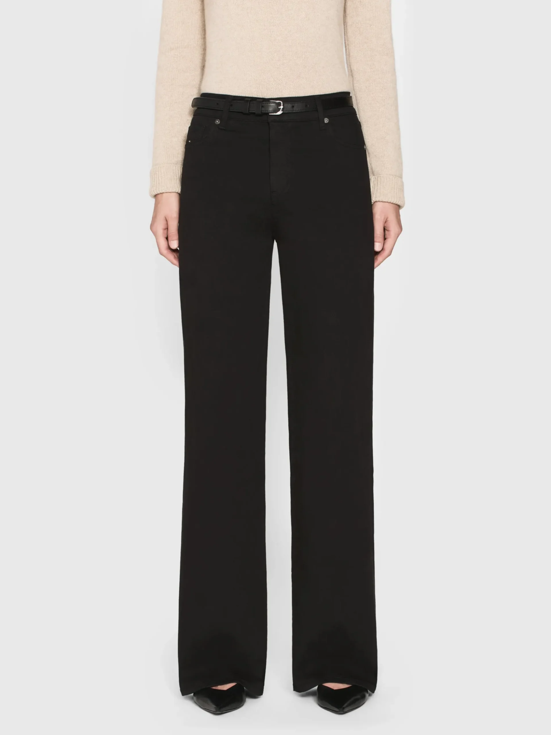 Le Slim Palazzo Long in Black
