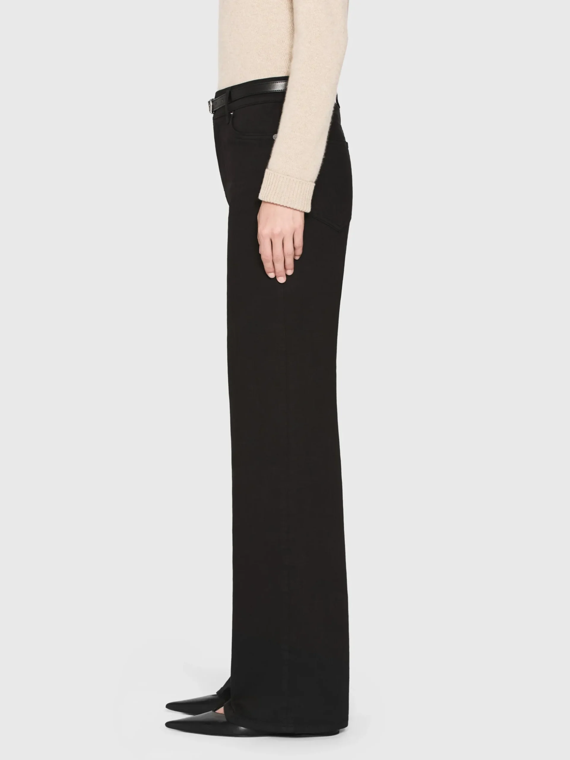 Le Slim Palazzo Long in Black