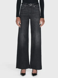 Le Slim Palazzo Raw Fray in Claudius