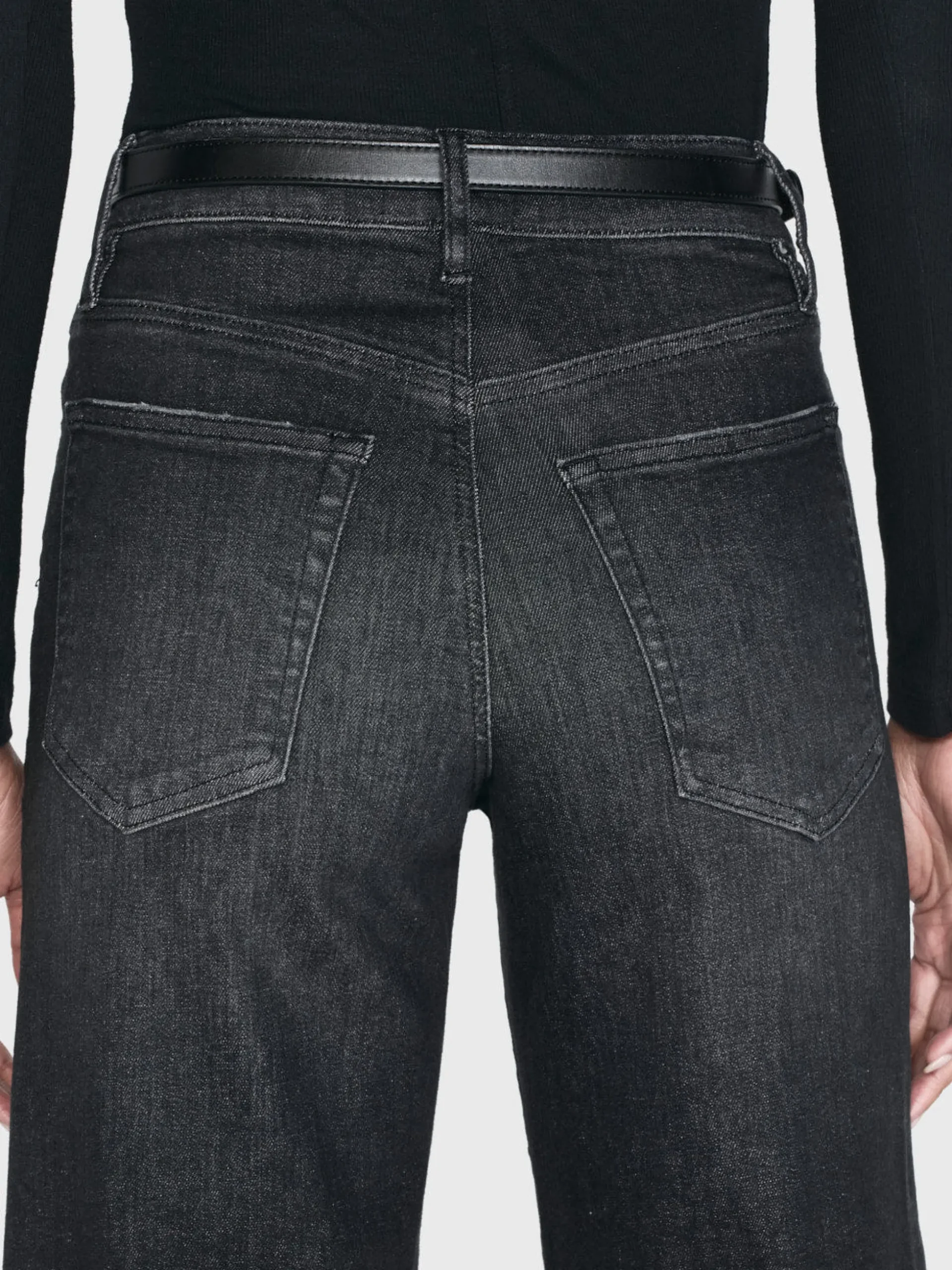 Le Slim Palazzo Raw Fray in Claudius