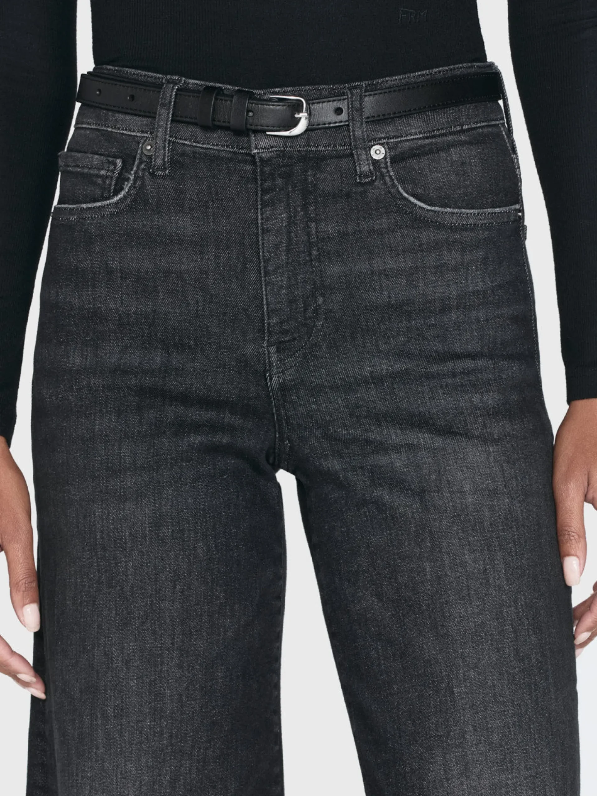 Le Slim Palazzo Raw Fray in Claudius