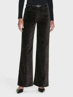 Le Slim Palazzo Velveteen in Panthera