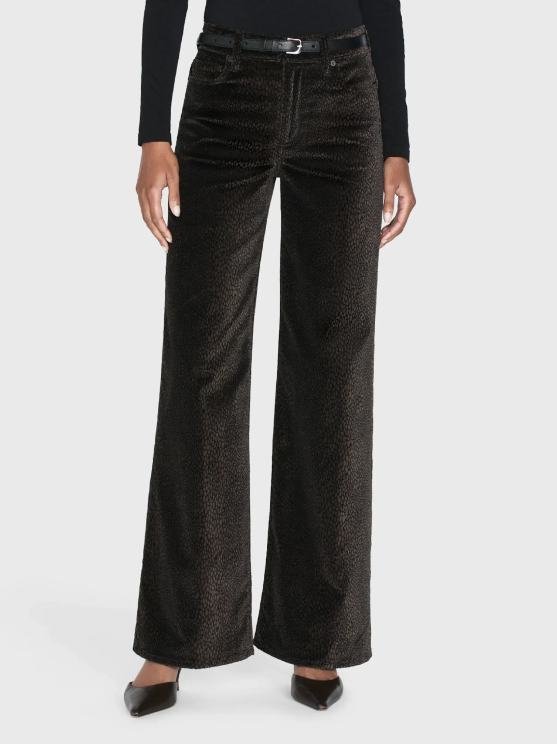 Le Slim Palazzo Velveteen in Panthera