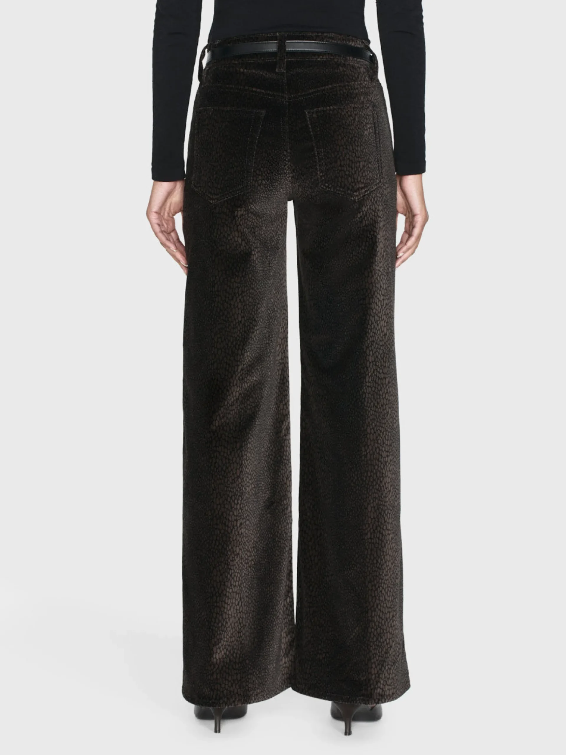 Le Slim Palazzo Velveteen in Panthera
