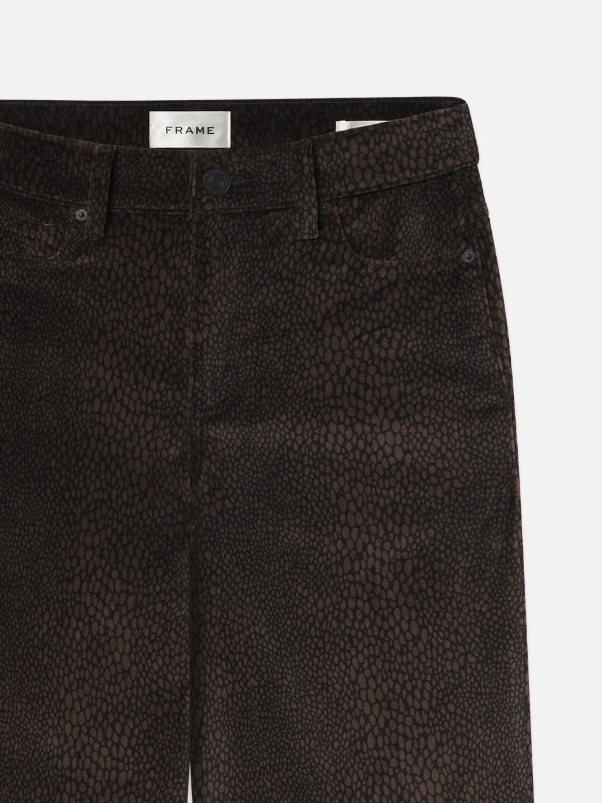 Le Slim Palazzo Velveteen in Panthera