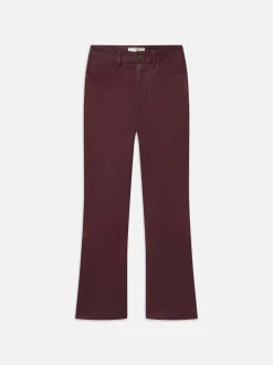 Leather Le Crop Mini Boot in Wine
