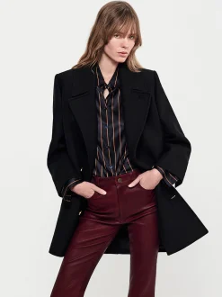 Leather Le Crop Mini Boot in Wine