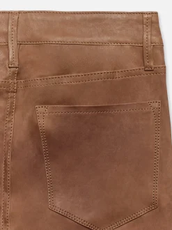 Leather Le Crop Mini Boot in Tobacco