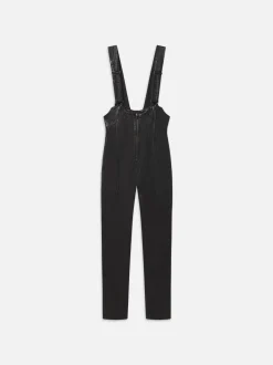 Leather Overall in Black