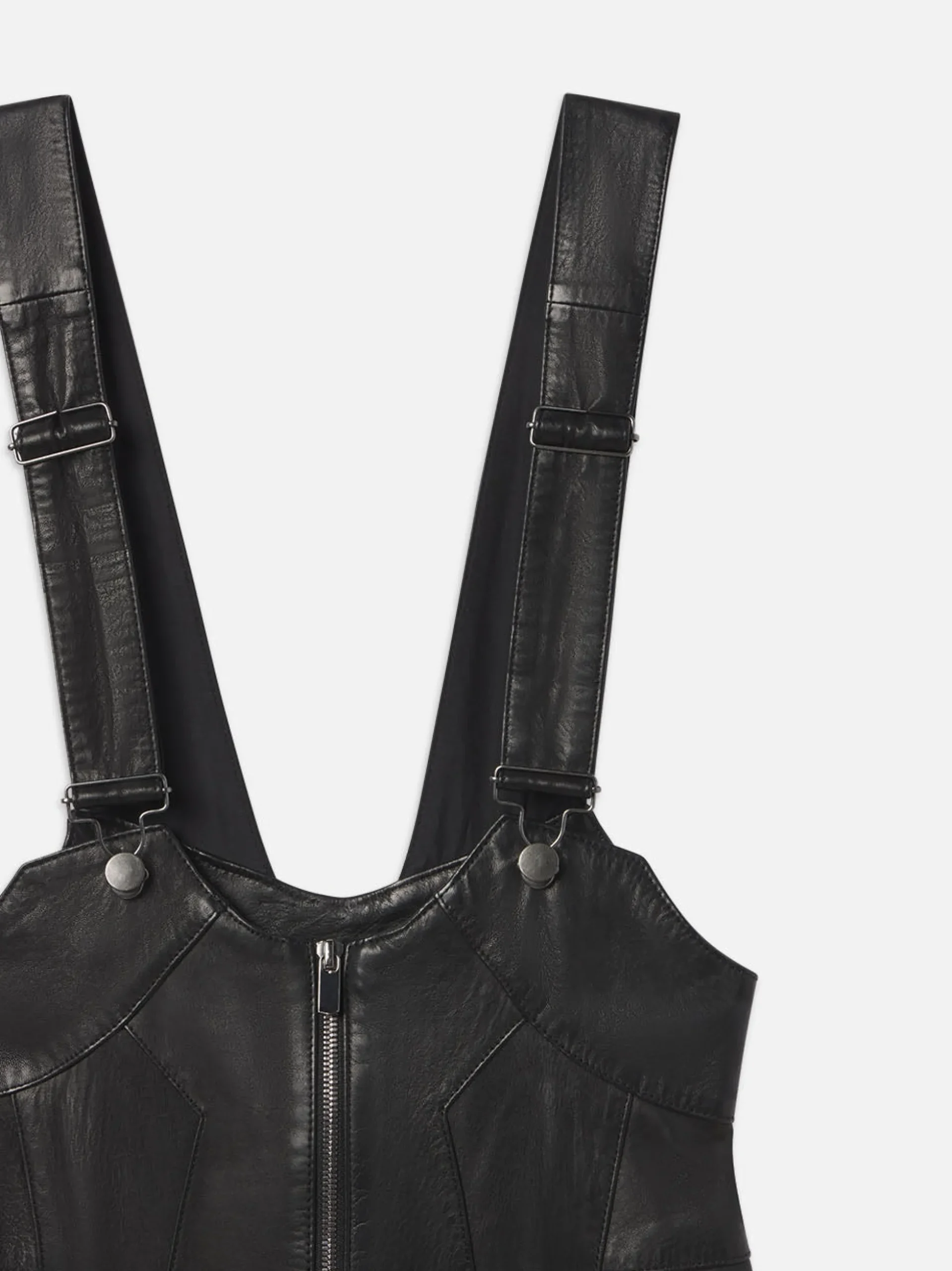 Leather Overall in Black