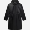 Leather Parka in Black