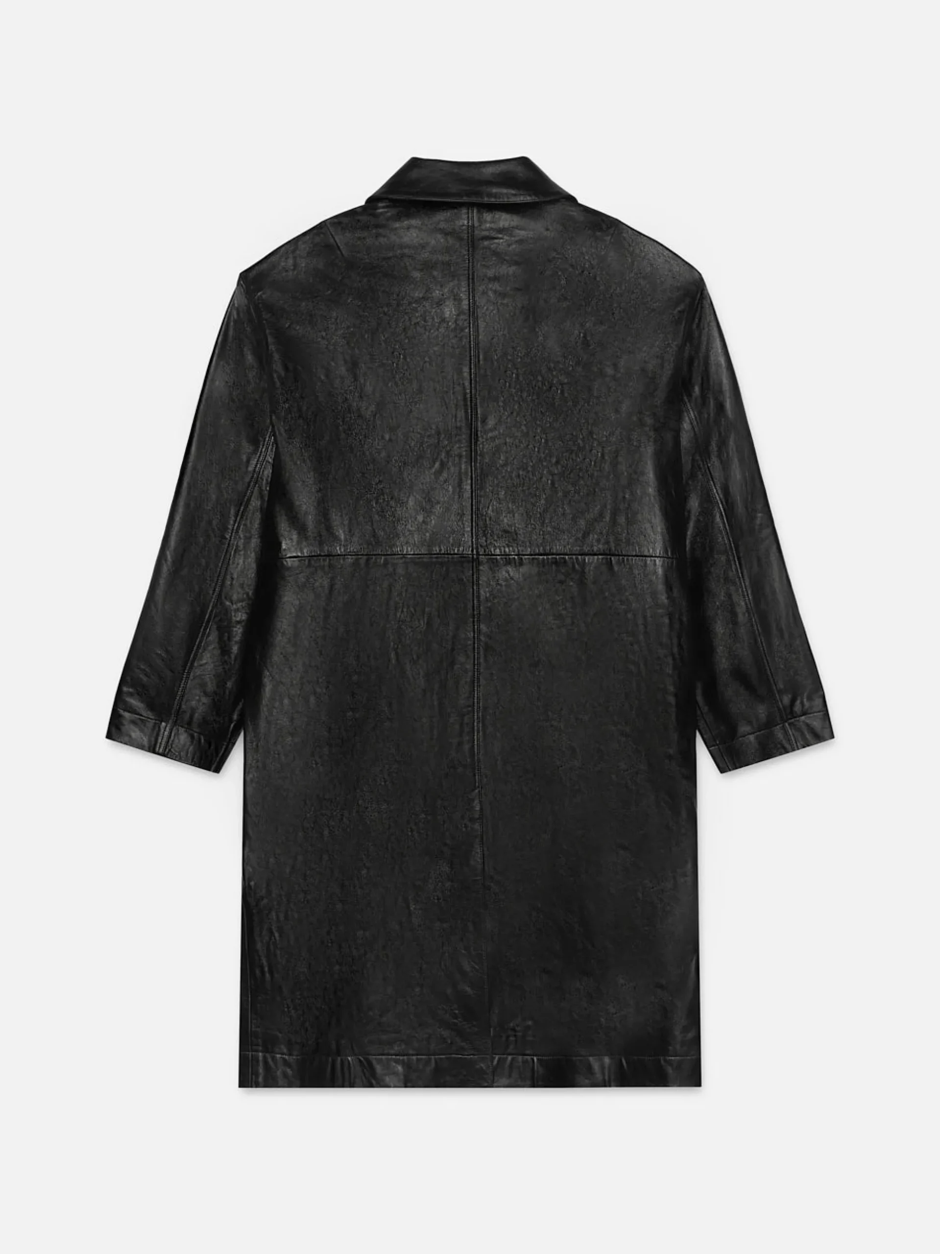 Leather Parka in Black