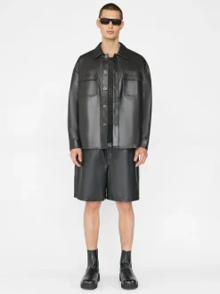 Leather Short in Noir