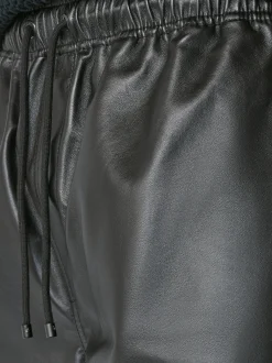 Leather Short in Noir