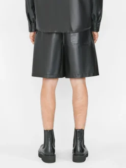 Leather Short in Noir