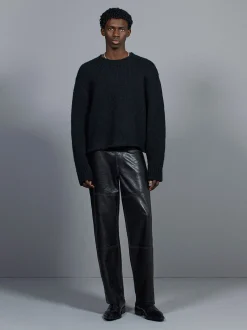 Leather Trouser in Black