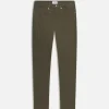 L'Homme Slim Brushed Twill in Dark Olive