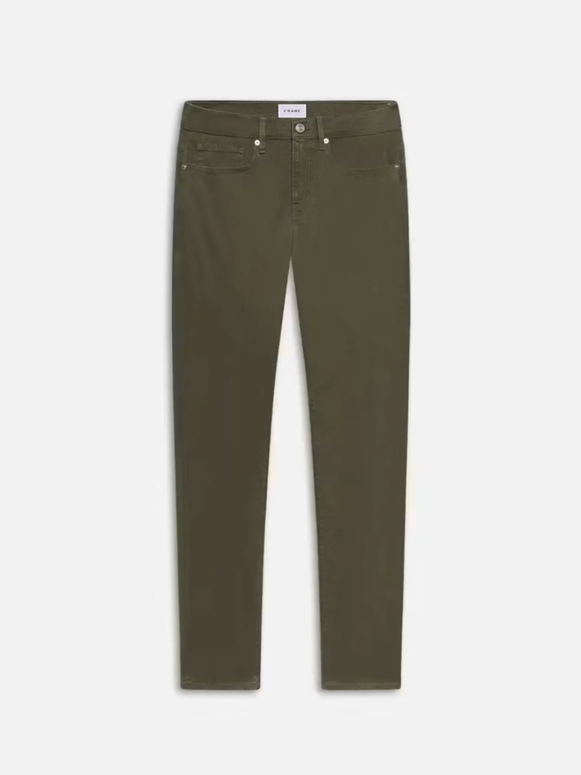 L'Homme Slim Brushed Twill in Dark Olive