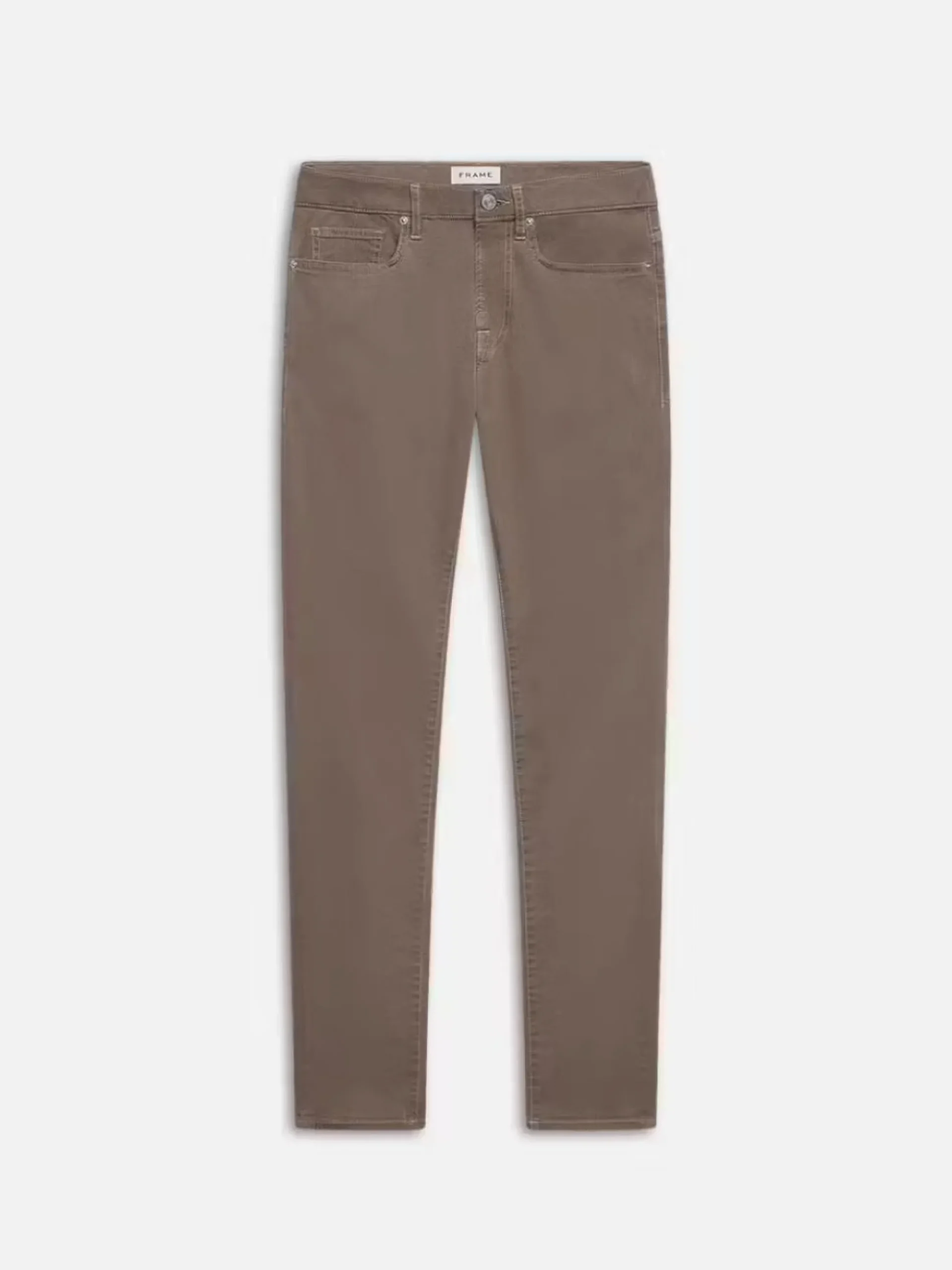 L'Homme Slim Brushed Twill in Dusty Grey