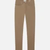 L'Homme Slim Brushed Twill in Dark Khaki