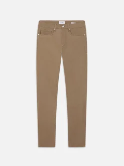 L'Homme Slim Brushed Twill in Dark Khaki