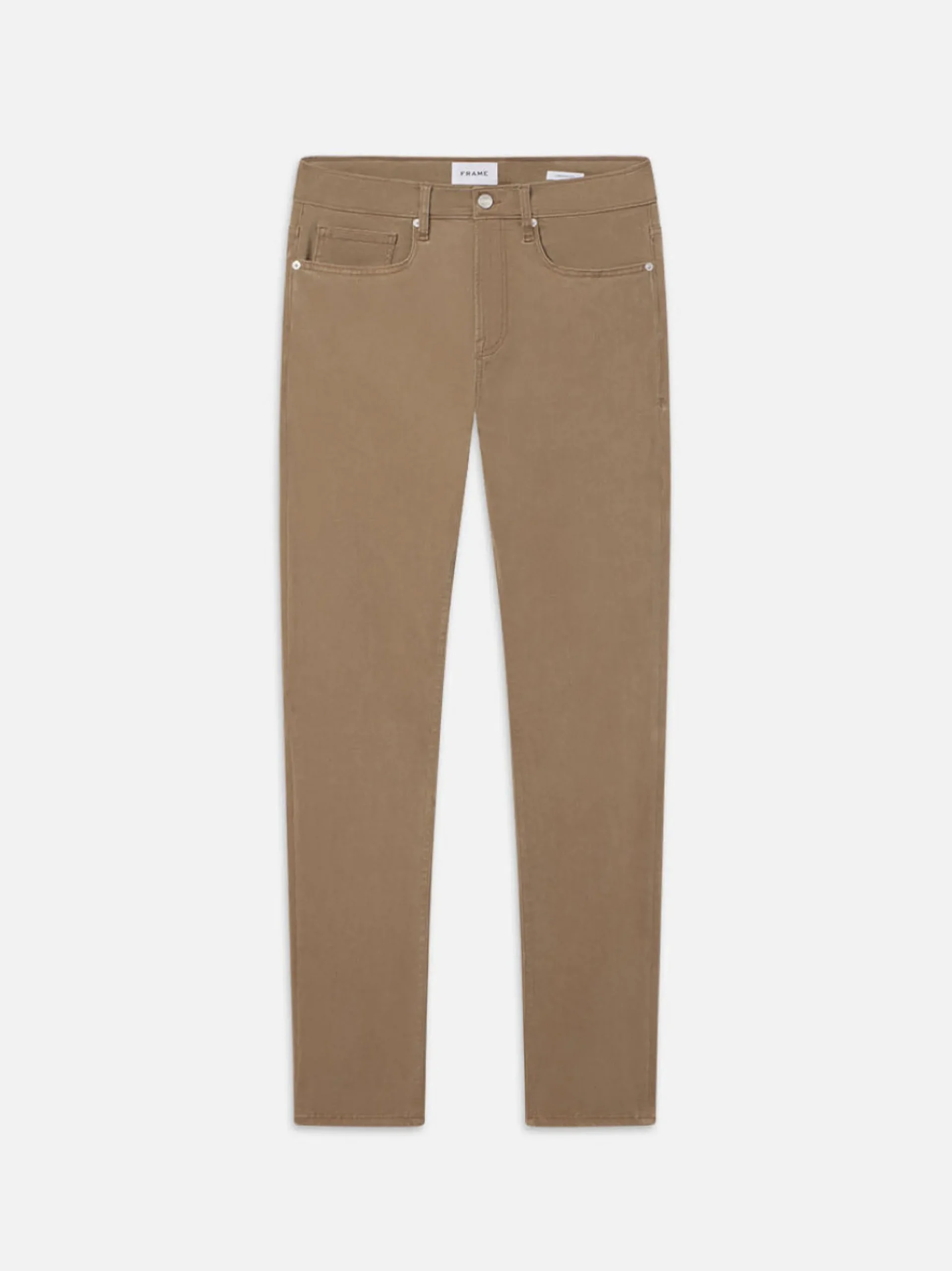 L'Homme Slim Brushed Twill in Dark Khaki