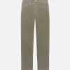 L'Homme Slim Brushed Twill in Washed Military