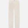 L'Homme Slim Brushed Twill in Milk Beige