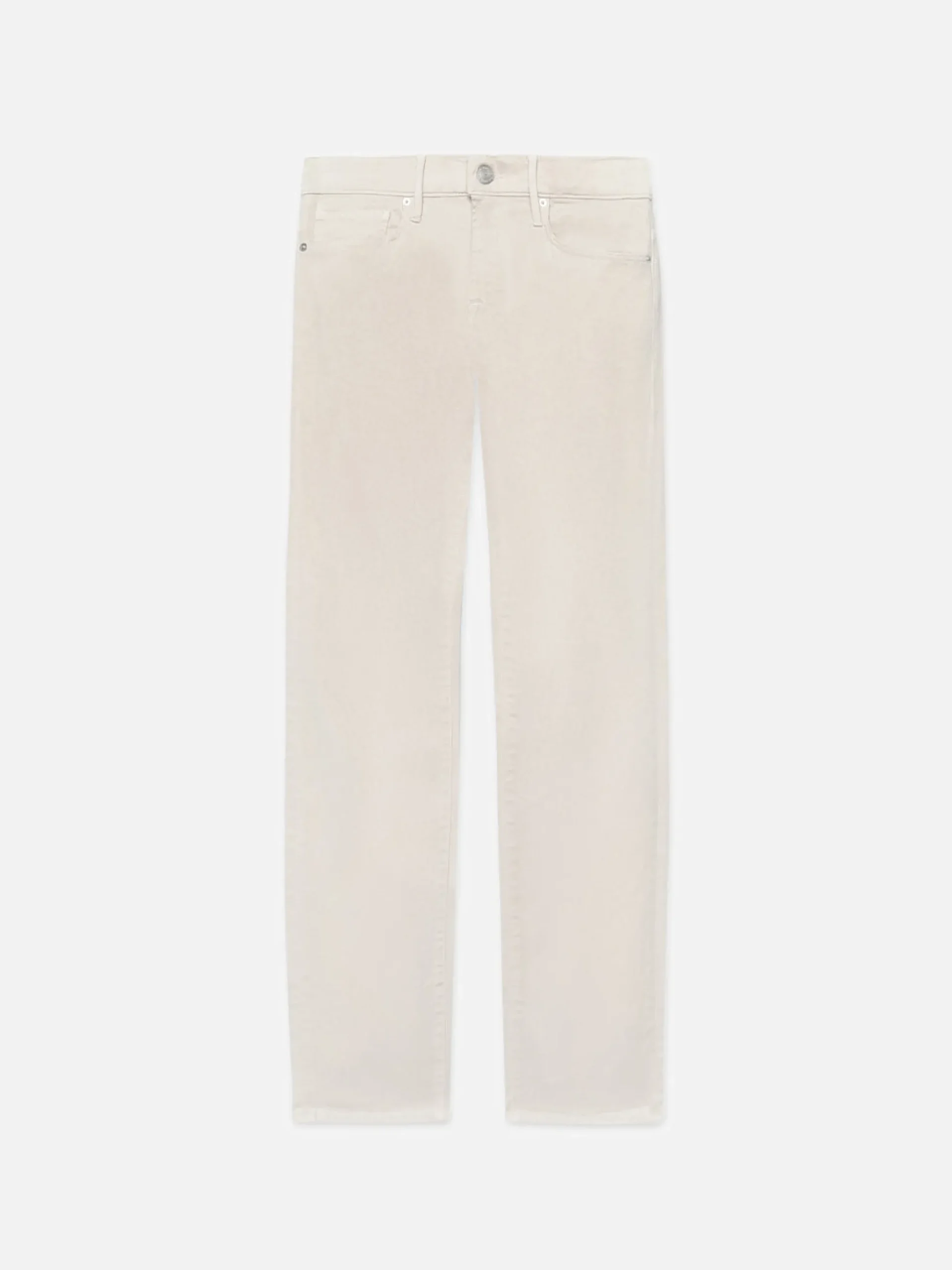 L'Homme Slim Brushed Twill in Milk Beige