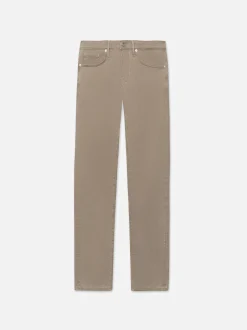 L'Homme Slim Brushed Twill in Stone Beige