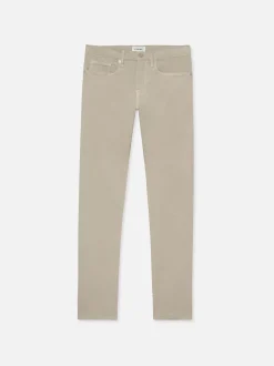 L'Homme Slim Brushed Twill in Mineral Grey