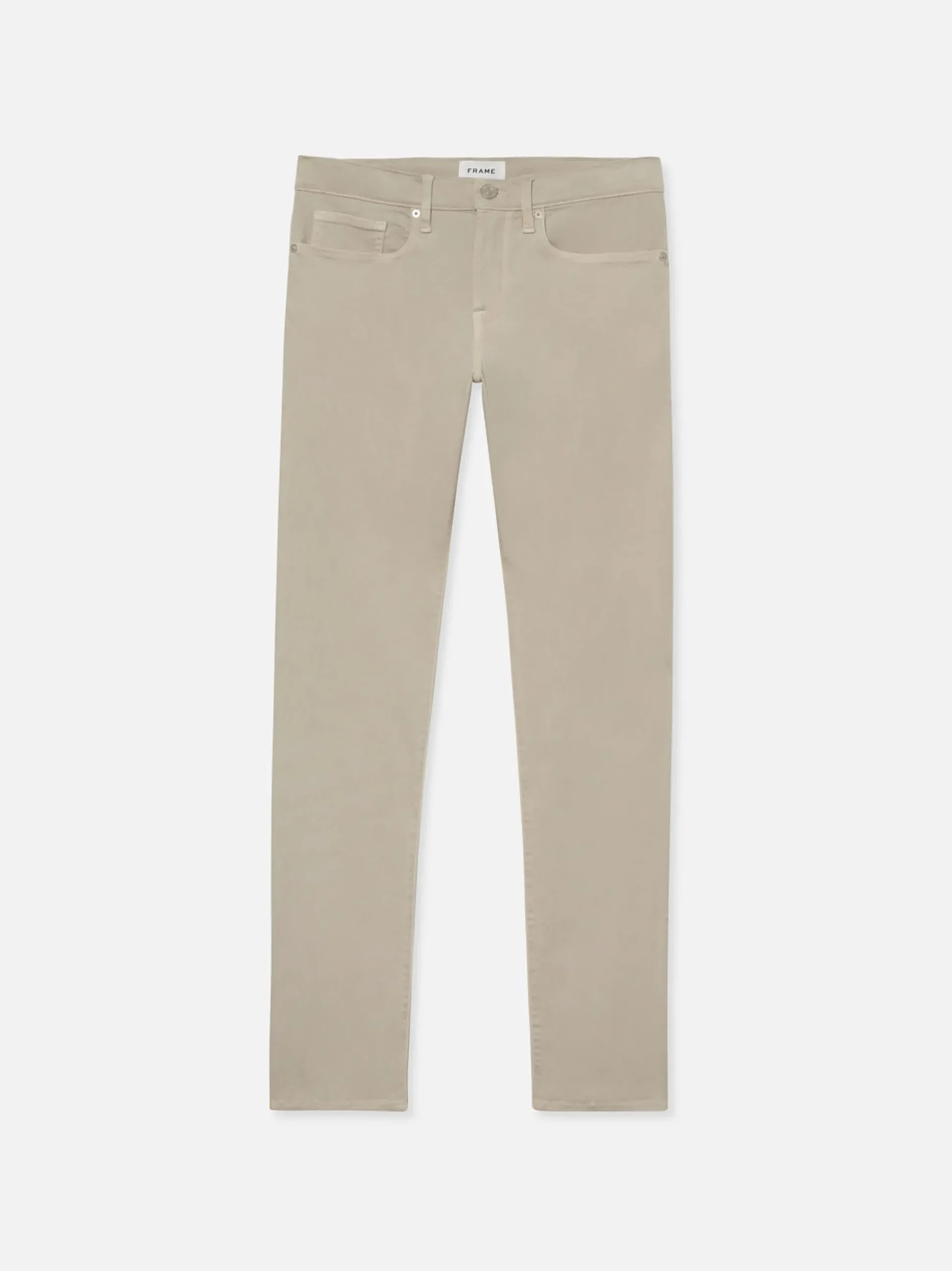 L'Homme Slim Brushed Twill in Mineral Grey