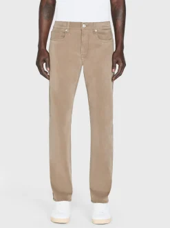 L'Homme Slim Brushed Twill in Dark Khaki