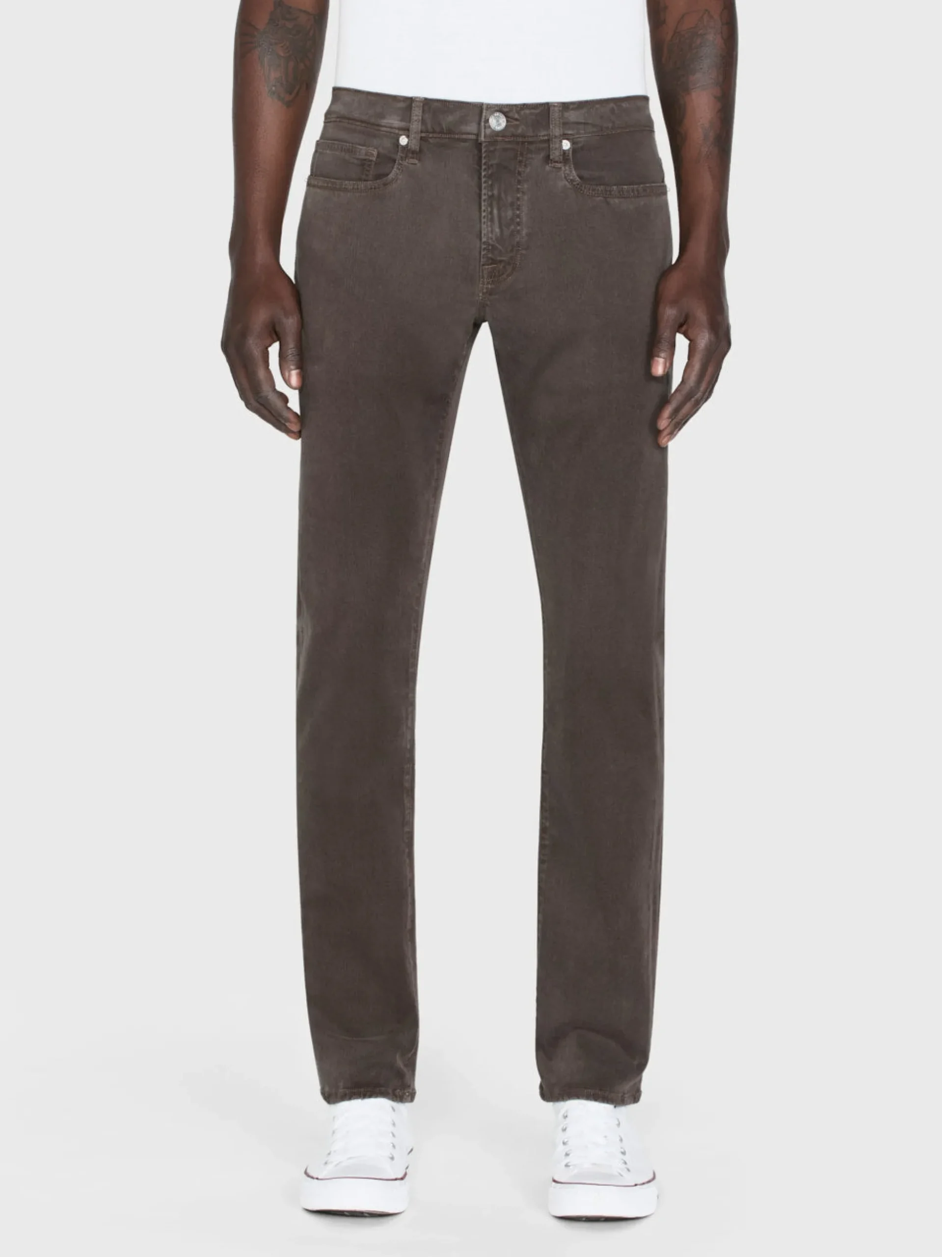 L'Homme Slim Brushed Twill in Mocha