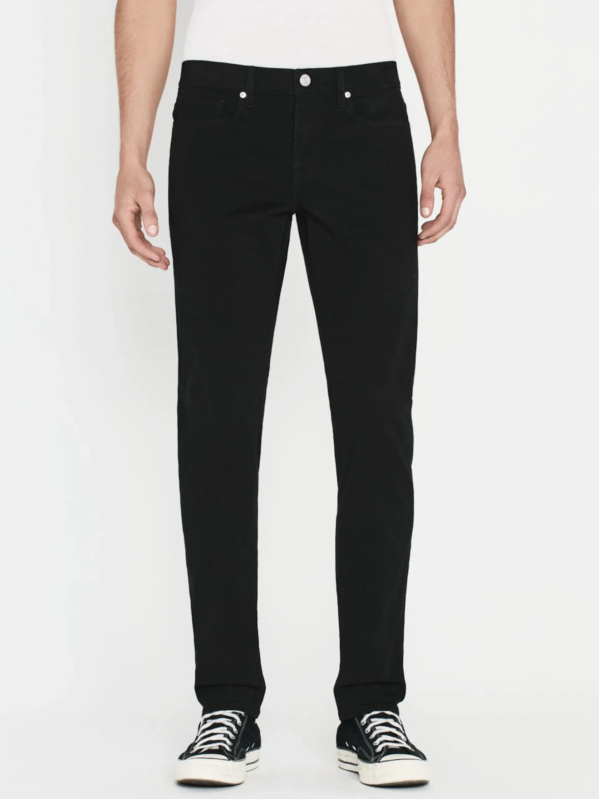 L'Homme Slim Brushed Twill in Noir