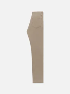L'Homme Slim Brushed Twill in Stone Beige
