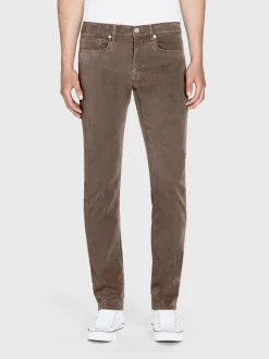 L'Homme Slim Brushed Twill in Dusty Grey