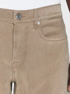 L'Homme Slim Brushed Twill in Dark Khaki