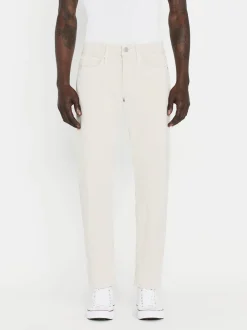 L'Homme Slim Brushed Twill in Milk Beige