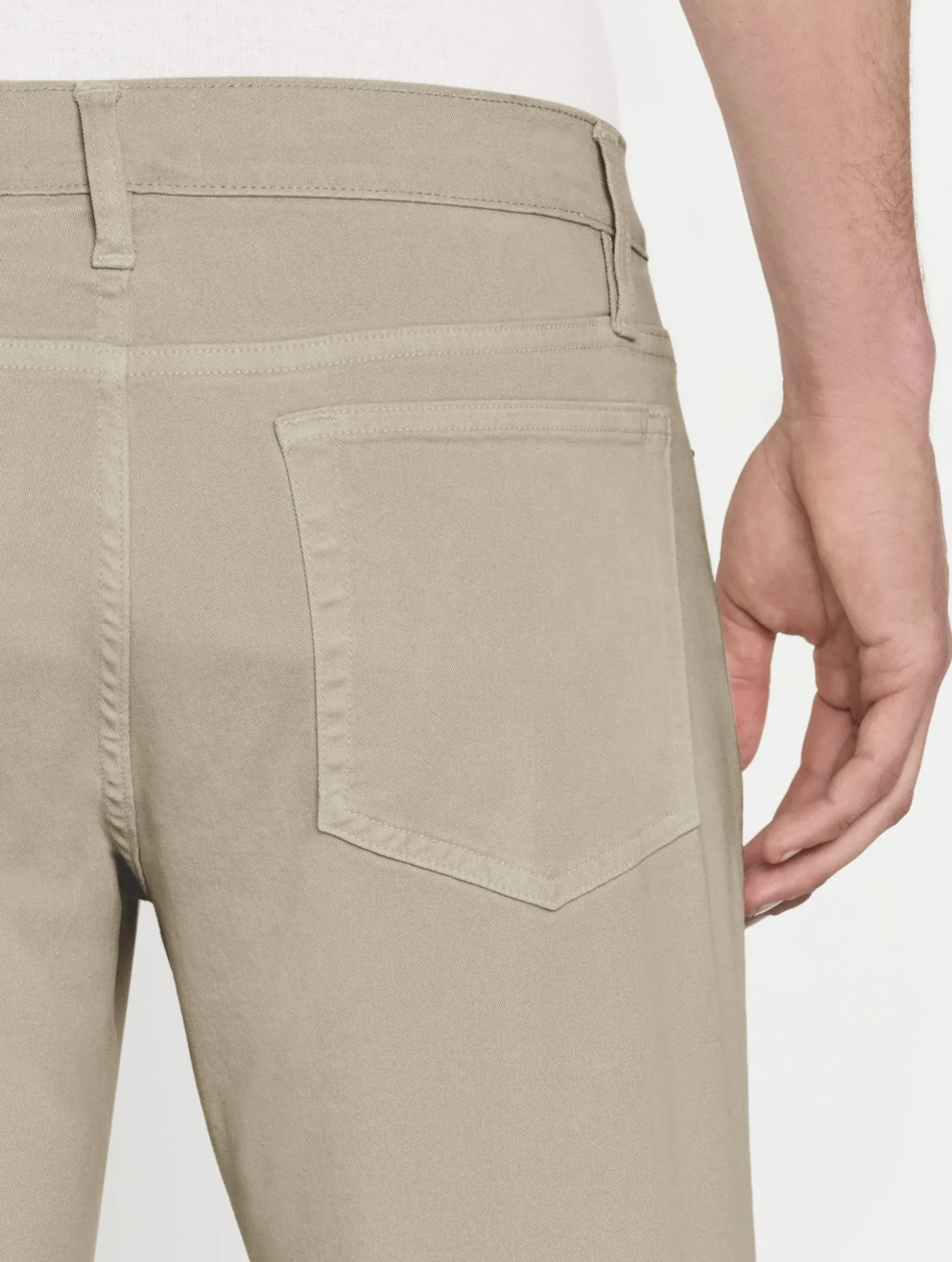 L'Homme Slim Brushed Twill in Mineral Grey