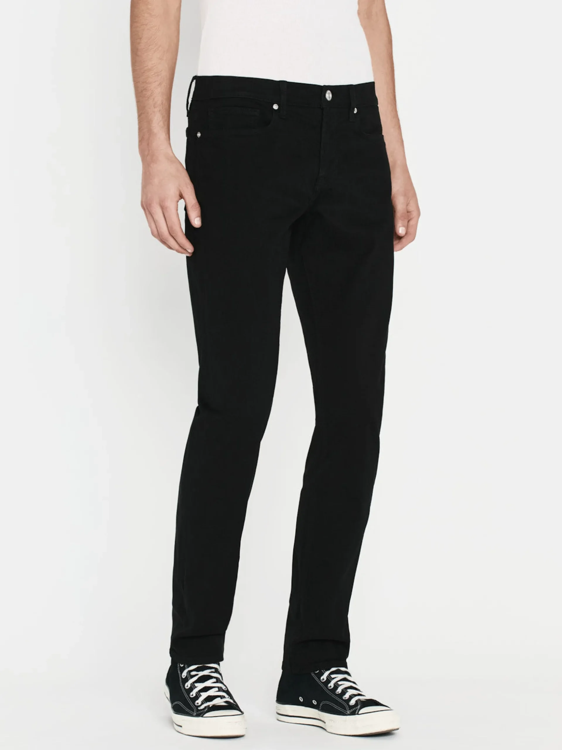 L'Homme Slim Brushed Twill in Noir