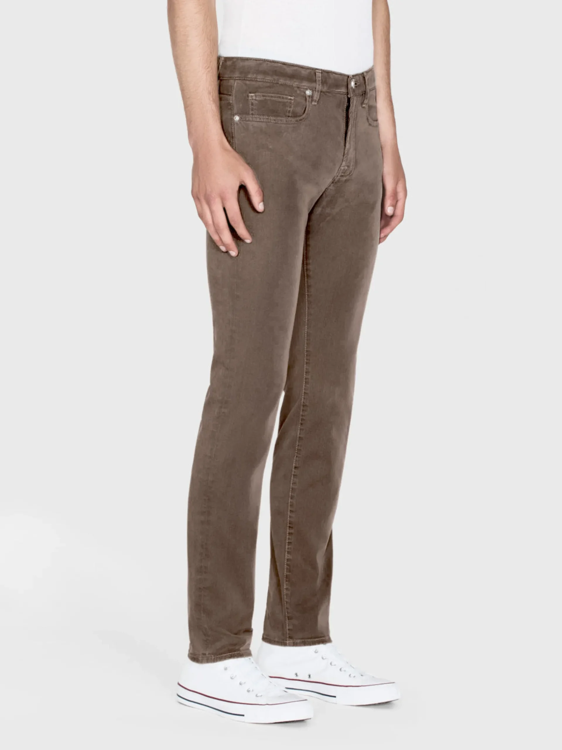 L'Homme Slim Brushed Twill in Dusty Grey