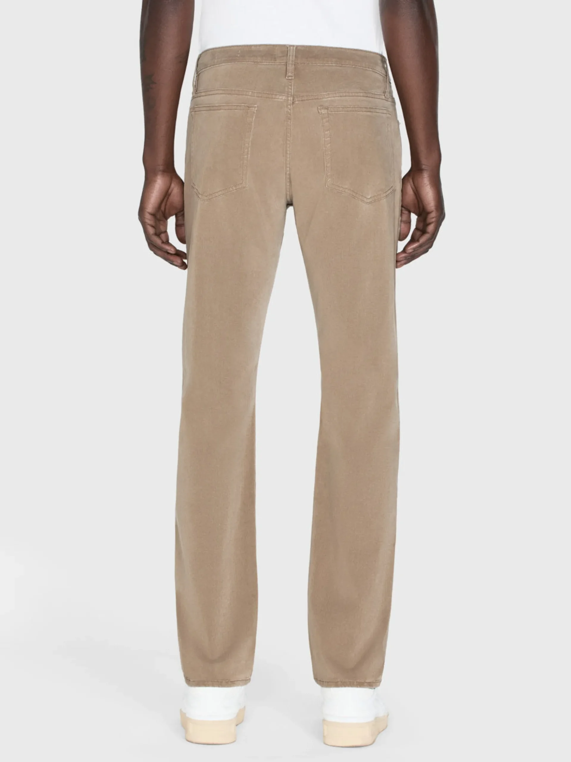L'Homme Slim Brushed Twill in Dark Khaki