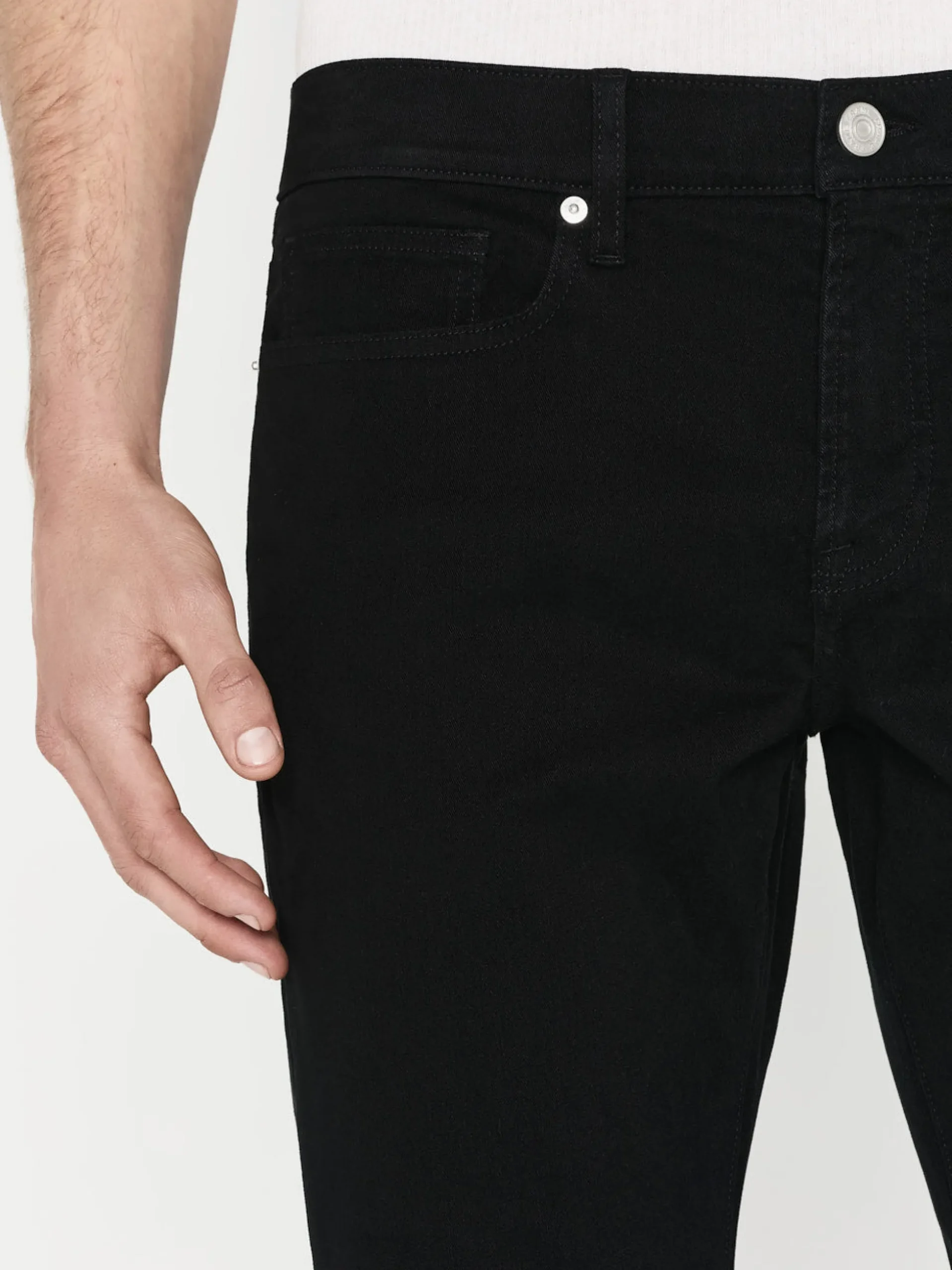 L'Homme Slim Brushed Twill in Noir