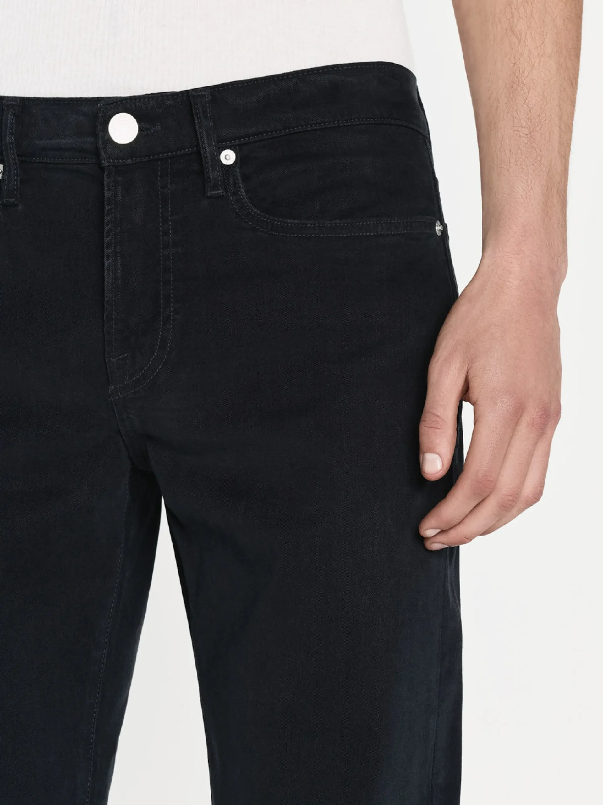 L'Homme Slim Brushed Twill in Navy