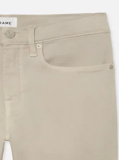 L'Homme Slim Brushed Twill in Mineral Grey