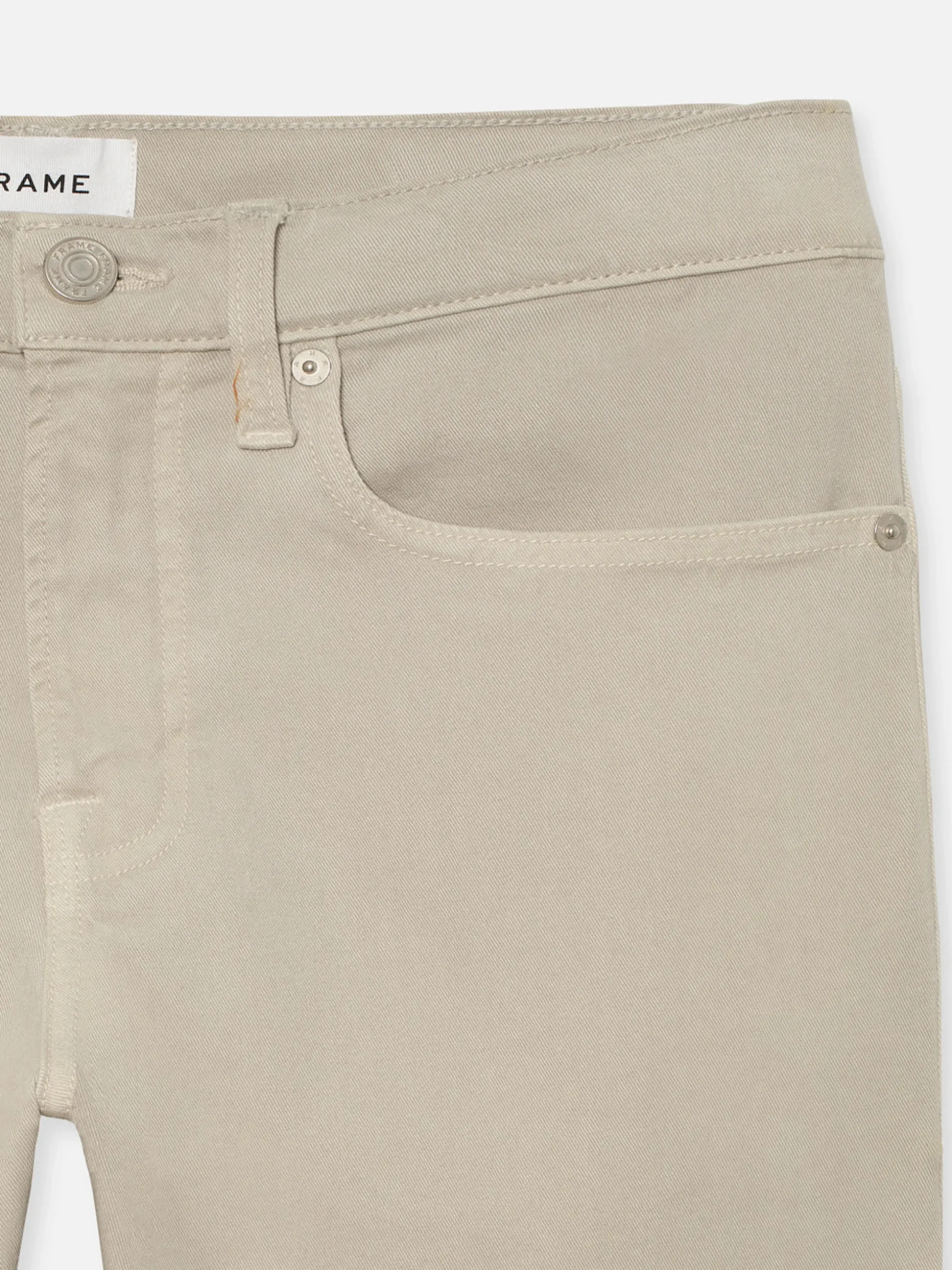 L'Homme Slim Brushed Twill in Mineral Grey
