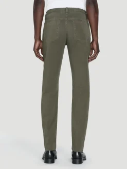 L'Homme Slim Brushed Twill in Dark Olive