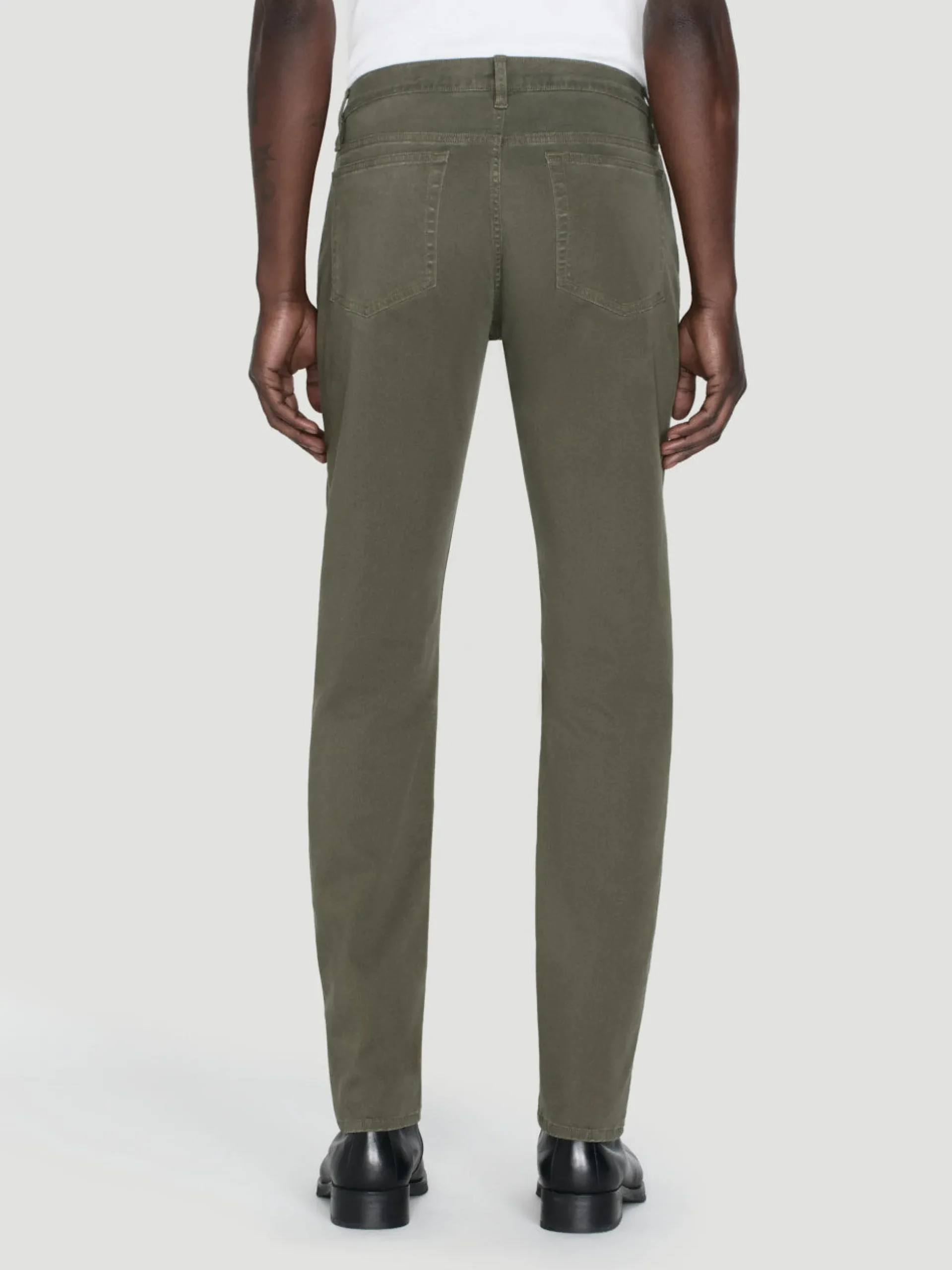 L'Homme Slim Brushed Twill in Dark Olive